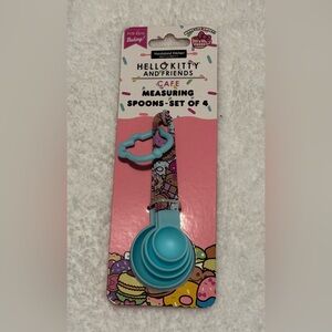 #R71 - Hello Kitty & Friends Blue Measuring Spoon Set with HK Head Shaped Ring